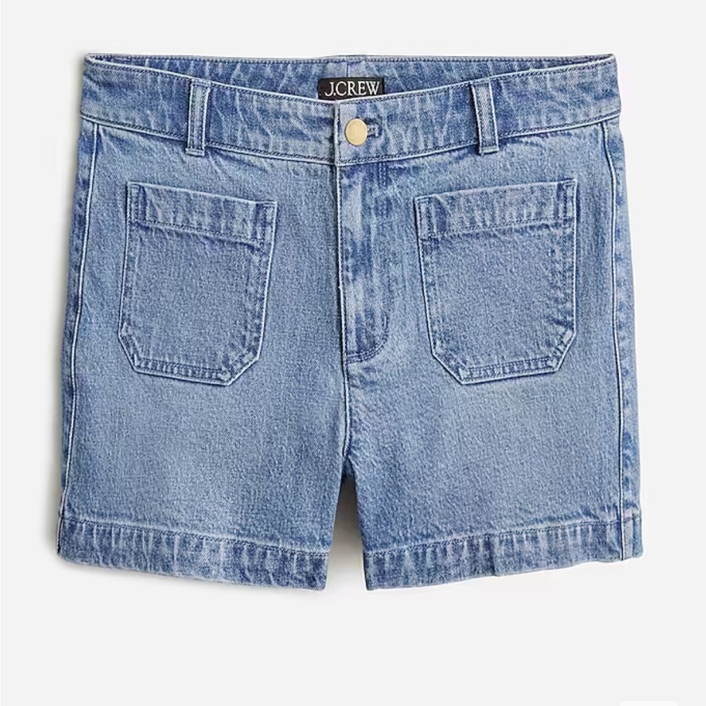 jcrew patch pocket short in denim